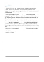 English Worksheet: Laura Late