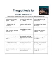 Thee gratitude chart