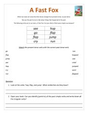 English Worksheet: A Fast Fox Vocab 