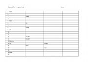 English Worksheet: Irregular Verbs Test