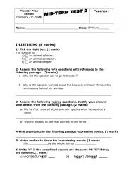 9h form mid term test 2