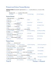 Present and Future Tenses Review