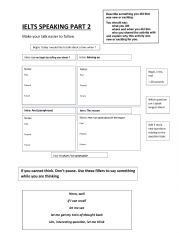 English Worksheet: IELTS part 2 faster note taking, structure and tips