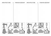 Types of art - architecture or fashion design? Cut and Glue