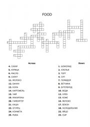 English Worksheet: FOOD