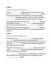 English Worksheet: speaking & writing activity