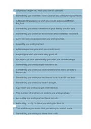 English Worksheet: i wish speaking practice