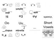 English Worksheet: Short vowel sound Minibook