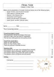 English Worksheet: FINAL TASK - Oliver Twist