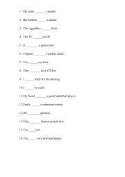 English Worksheet: To be