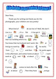 English Worksheet: letter