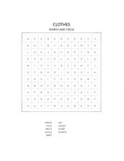 English Worksheet: CLOTHES