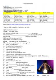 English Worksheet: Simple future