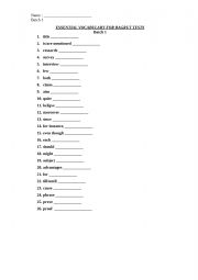 English Worksheet: vocabulary for reading comprehension Unseen Module C