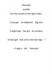English Worksheet: have got