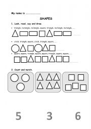 English Worksheet: Shapes worksheet