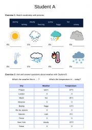 English Worksheet: Talking about weather