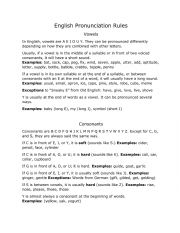 English Worksheet: English Spelling & Pronunciation Rules