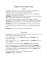English Worksheet: English Spelling & Pronunciation Rules