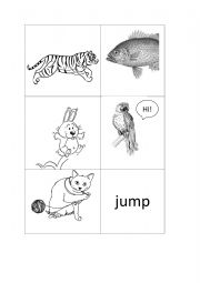 English Worksheet: Animal cards