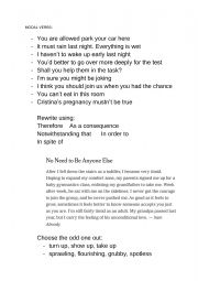 English Worksheet: revision test