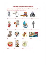 English Worksheet: Knights and kings