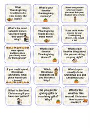Thanksgiving cards - ESL worksheet by rossman0