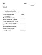 English Worksheet: Writing
