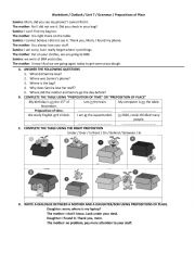 English Worksheet: prepositions of place
