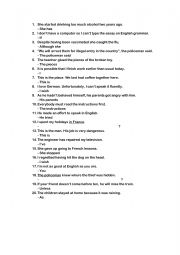 English Worksheet: rephraising