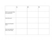 English Worksheet: Mingle activity