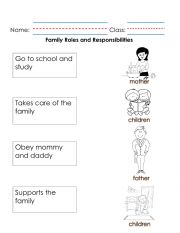 English Worksheet: Family Roles