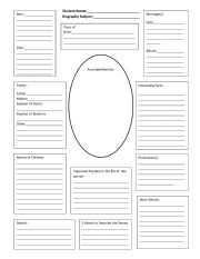 Biography Graphic Organizer