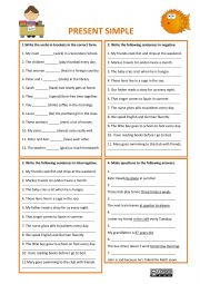 English Worksheet: Present Simple