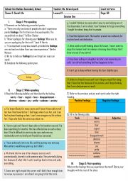 English Worksheet: 1st Form - Lesson n 12 - Love Boat