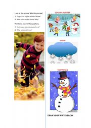 English Worksheet: Winter