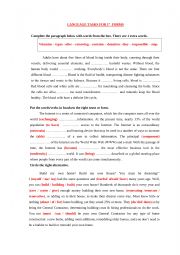 English worksheet: FIRST FORM LANGUAGE TASKS TERM 2