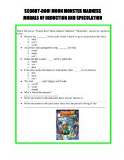 English Worksheet: SCOOBY-DOO! MOON MONSTER MADNESS MODALS OF DEDUCTION AND SPECULATION