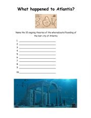 English Worksheet: The Myth of Atlantis