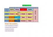 English Worksheet: Jenny�s schedule