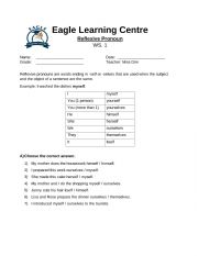 English Worksheet: Reflexive Pronoun