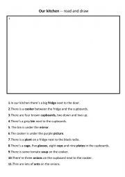 English Worksheet: Our Kitchen