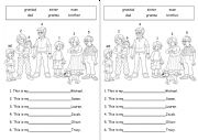 English Worksheet: Family worksheet
