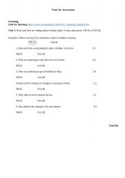 English Worksheet: assessment