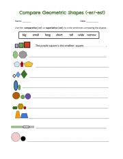 Compare Geometric Shapes -er/-est