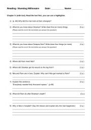 English Worksheet: Reading comprehension, Slumdog Millionaire, Chapter 9