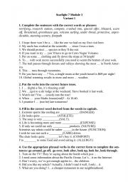 English Worksheet: Starlight 7 Module 3 Test