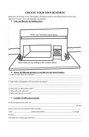 English Worksheet: The idea of a business