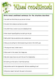 English Worksheet: Mixed Conditionals