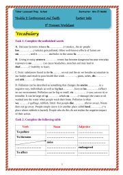 English Worksheet: 9th form consolidation tasks
